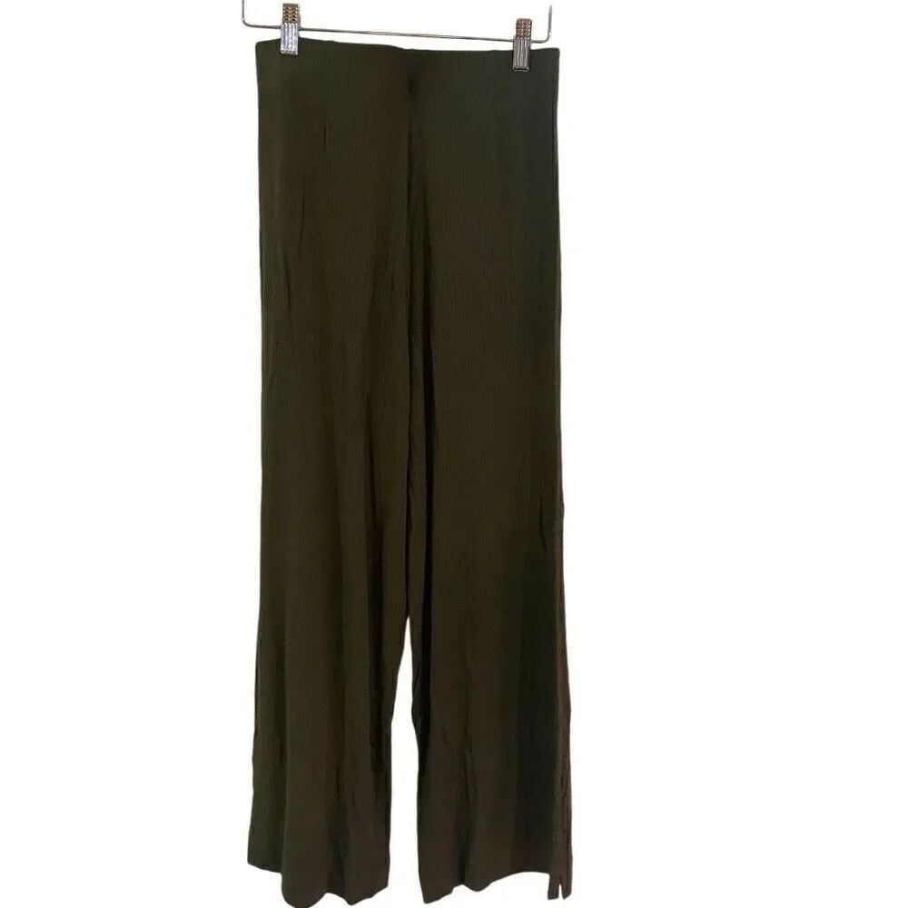 Bobeau NWT dark olive green ridged pants XS wide leg pants comfy